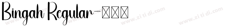 Bingah Regular字体转换